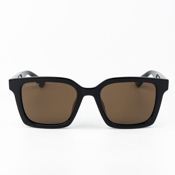 NEW Gucci GG1582SK 004 Shiny Black Brown Polarized Cat Eye Unisex Sunglasses main image 9